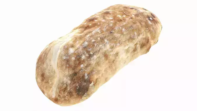 Breakfast bread 02 Low-poly 3D model