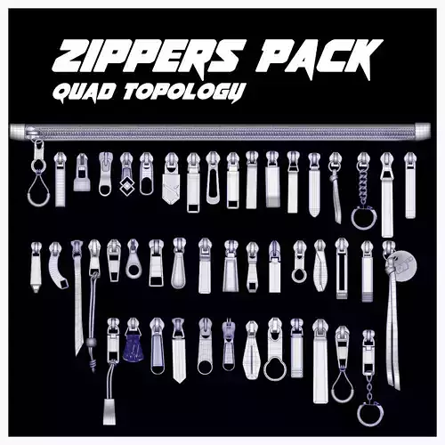 Zippers Pack Low-poly 3D model