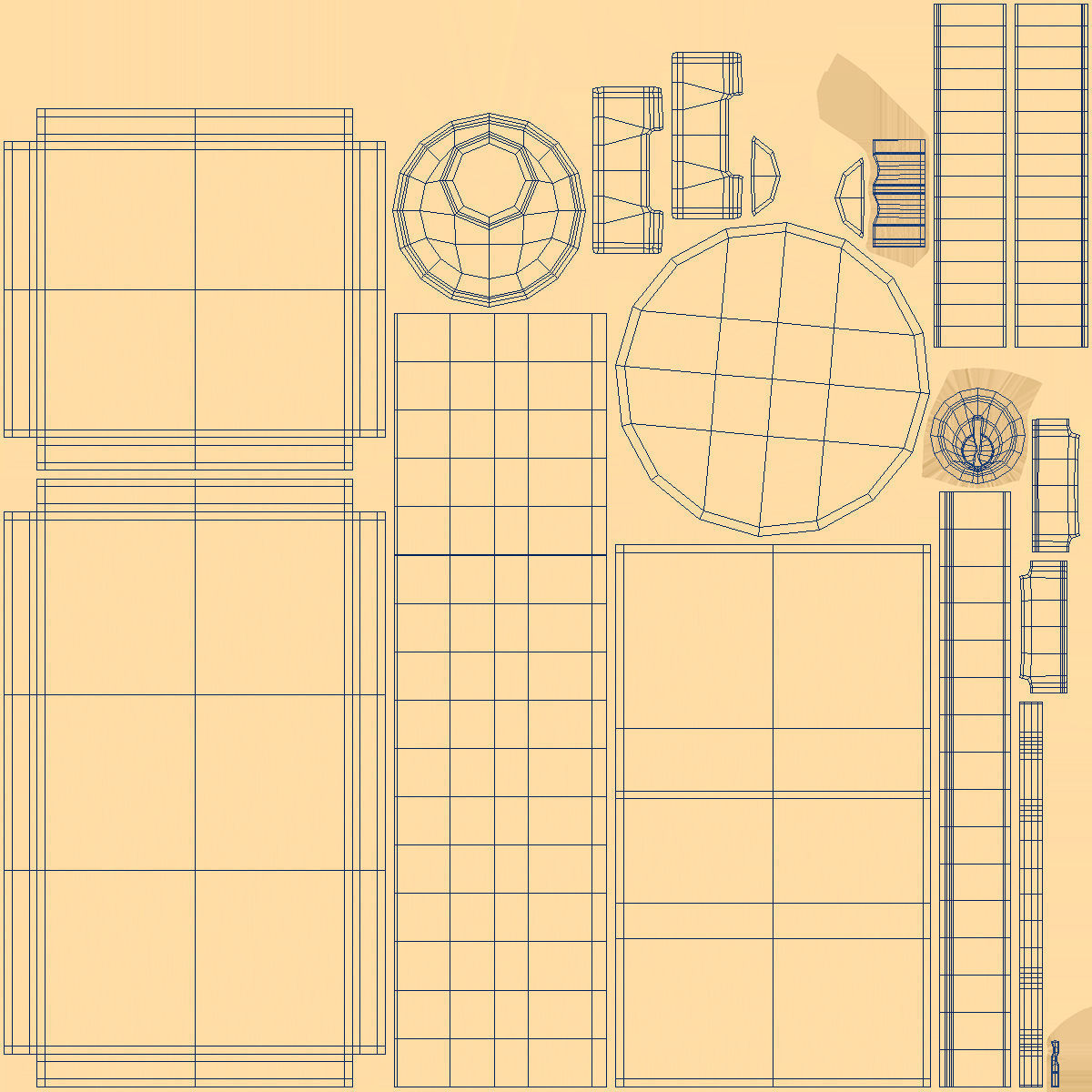 Tumalo Brass Single Square Deadbolt 3D model_9