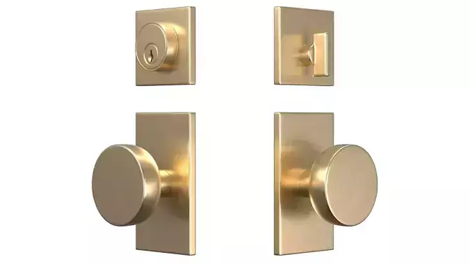 Tumalo Brass Single Square Deadbolt