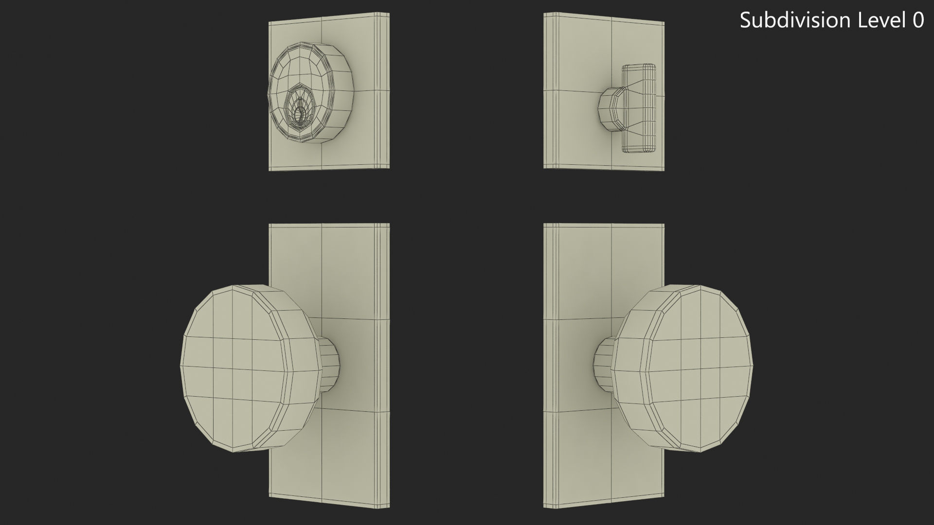 Tumalo Brass Single Square Deadbolt 3D model_7