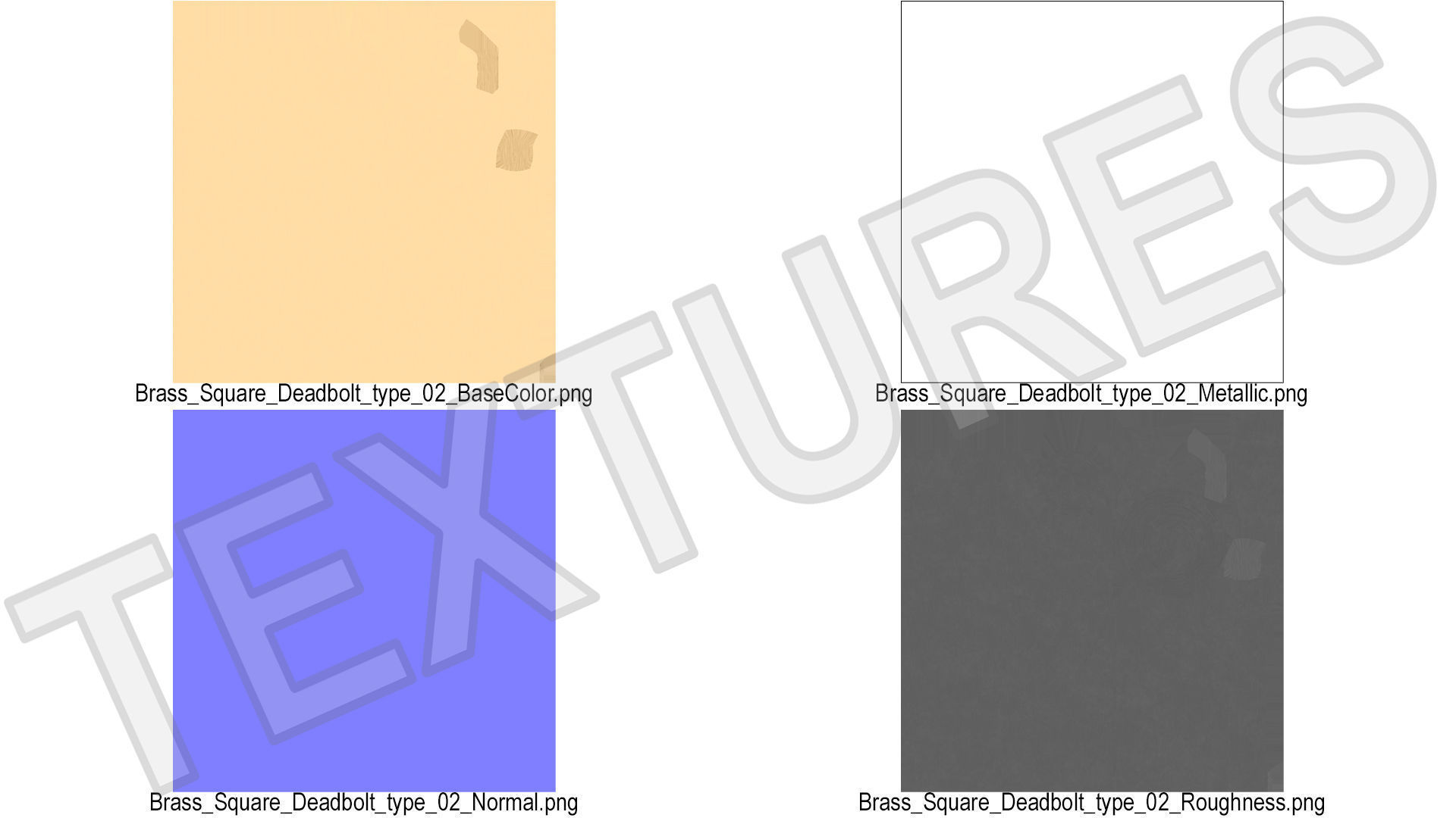 Tumalo Brass Single Square Deadbolt 3D model_10