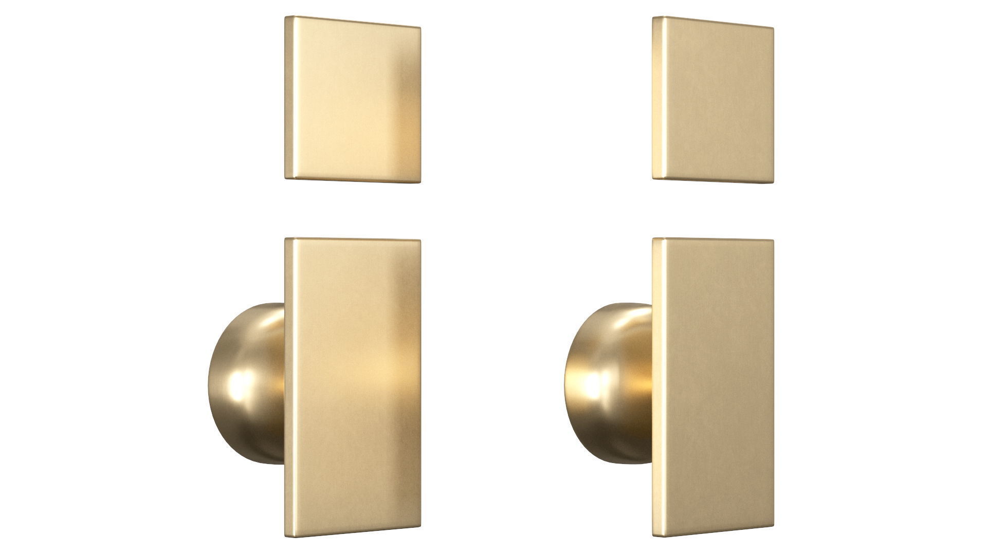 Tumalo Brass Single Square Deadbolt 3D model_4