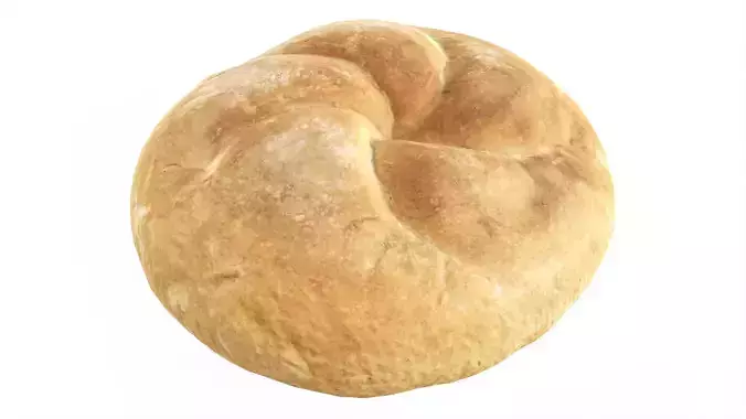 Breakfast bread 03 Low-poly 3D model