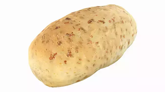 Breakfast bread 04 Low-poly 3D model