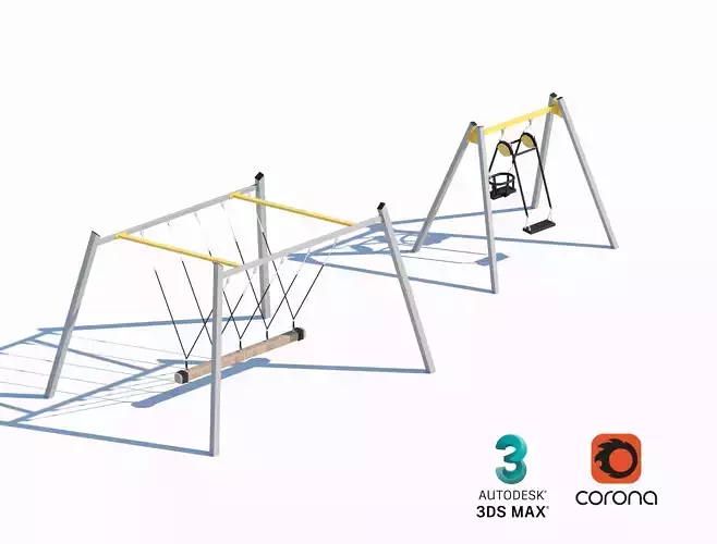 Modern Swing Set with Multiple Seats