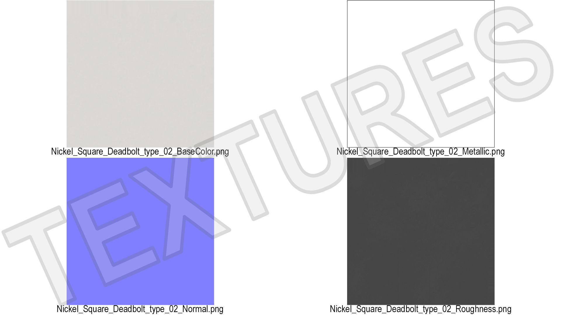 Tumalo Nickel Single Square Deadbolt 3D model_10