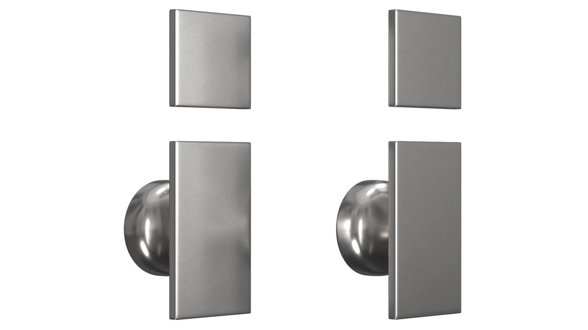 Tumalo Nickel Single Square Deadbolt 3D model_5