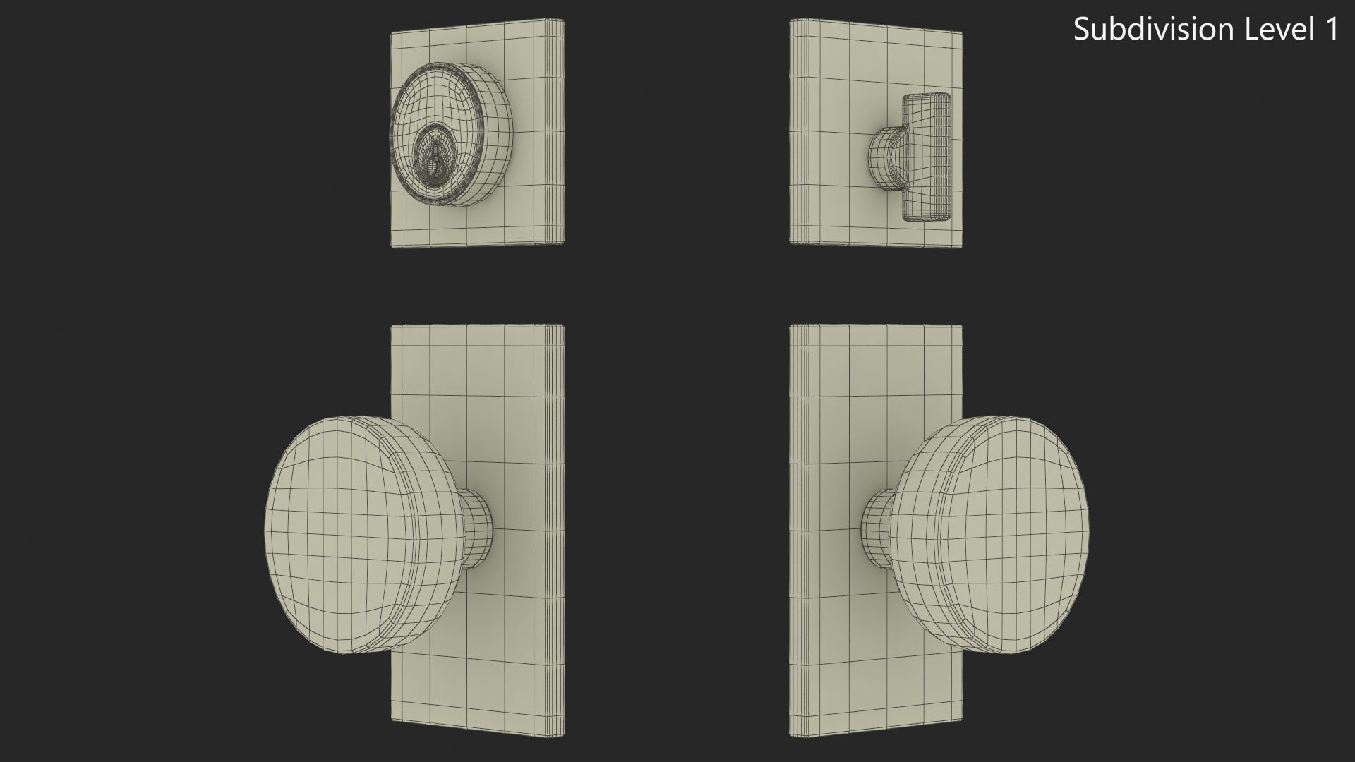 Tumalo Nickel Single Square Deadbolt 3D model_8