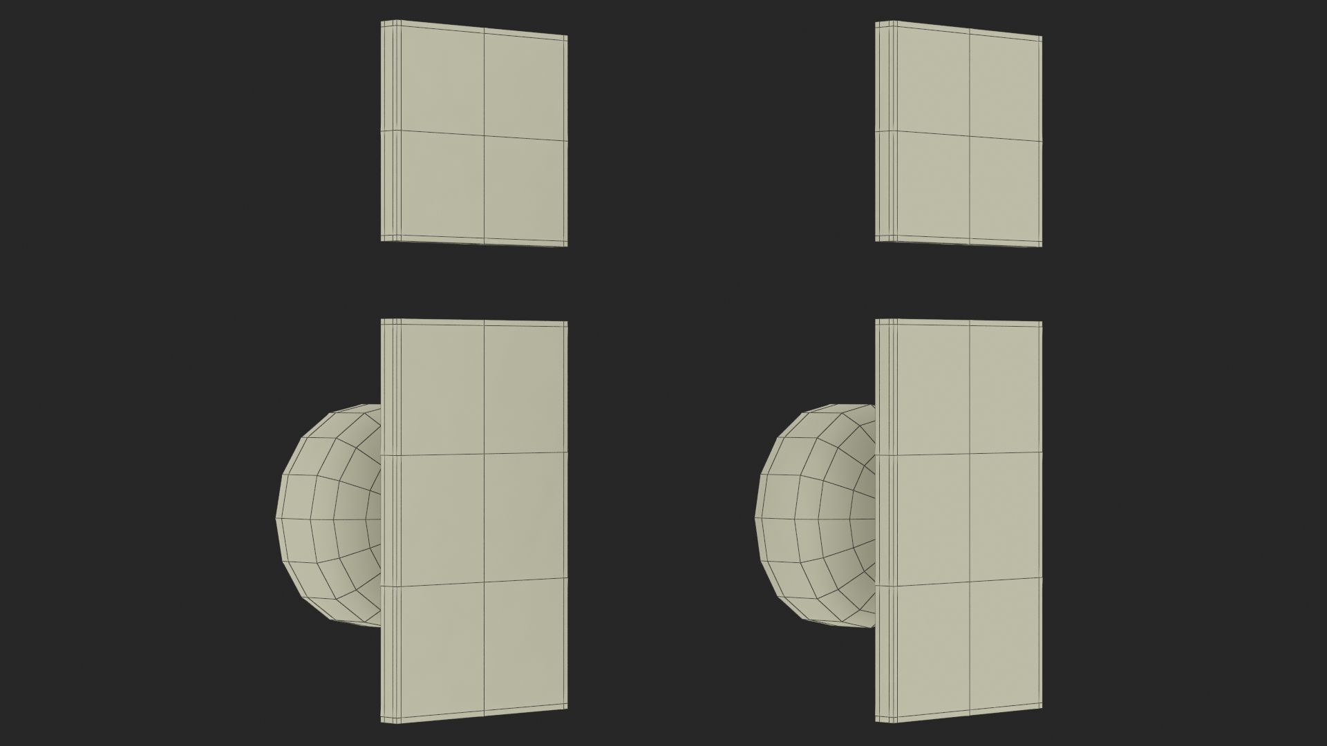 Tumalo Nickel Single Square Deadbolt 3D model_15