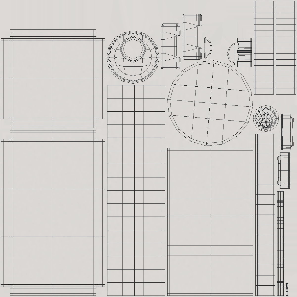 Tumalo Nickel Single Square Deadbolt 3D model_9