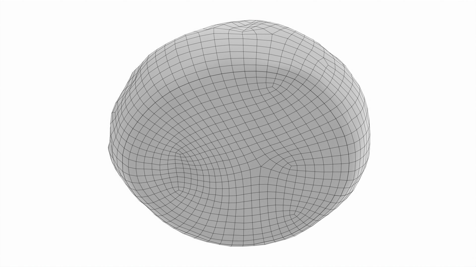 Breakfast bread round Low-poly 3D model_7