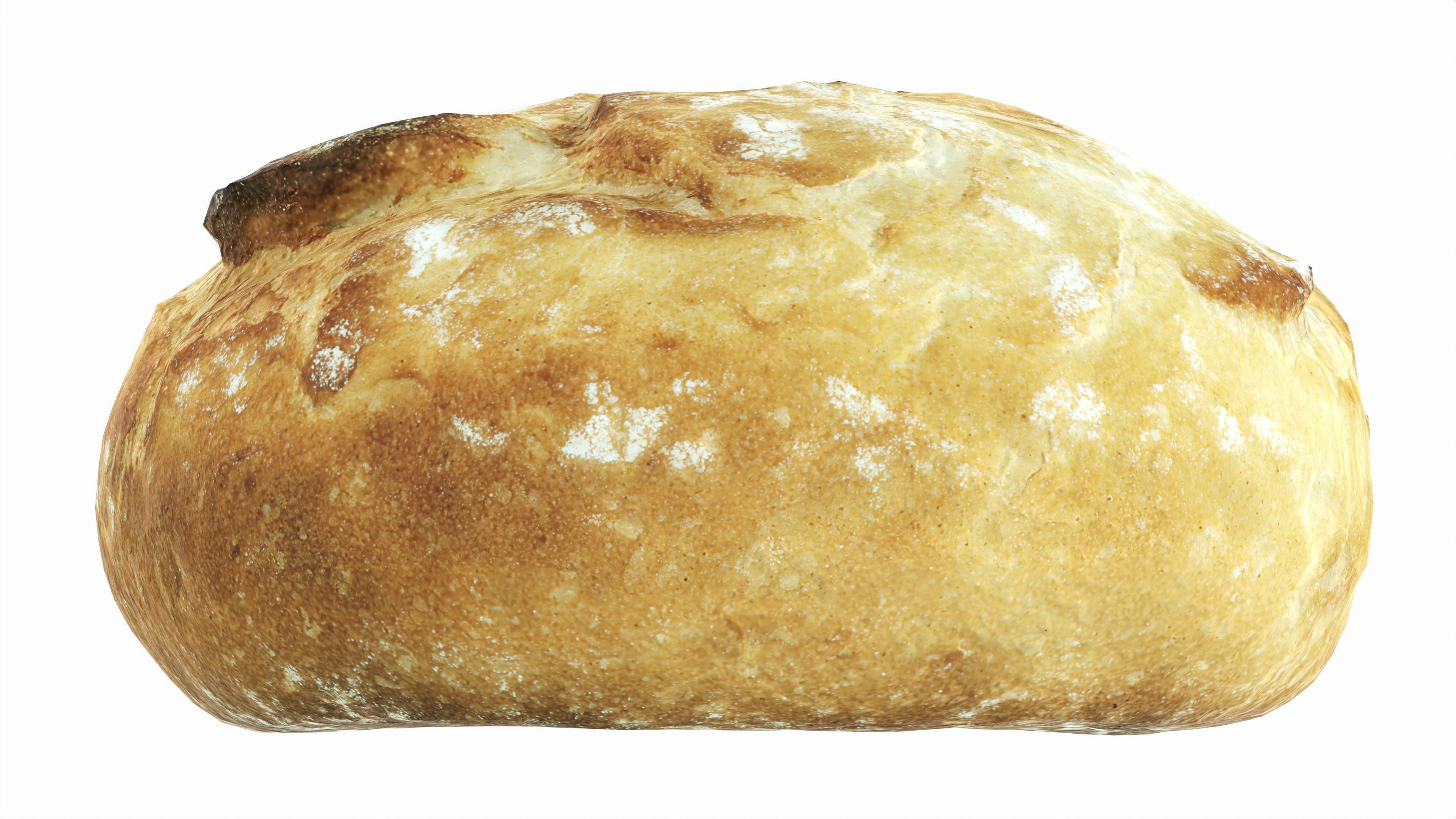 Breakfast bread round Low-poly 3D model_4