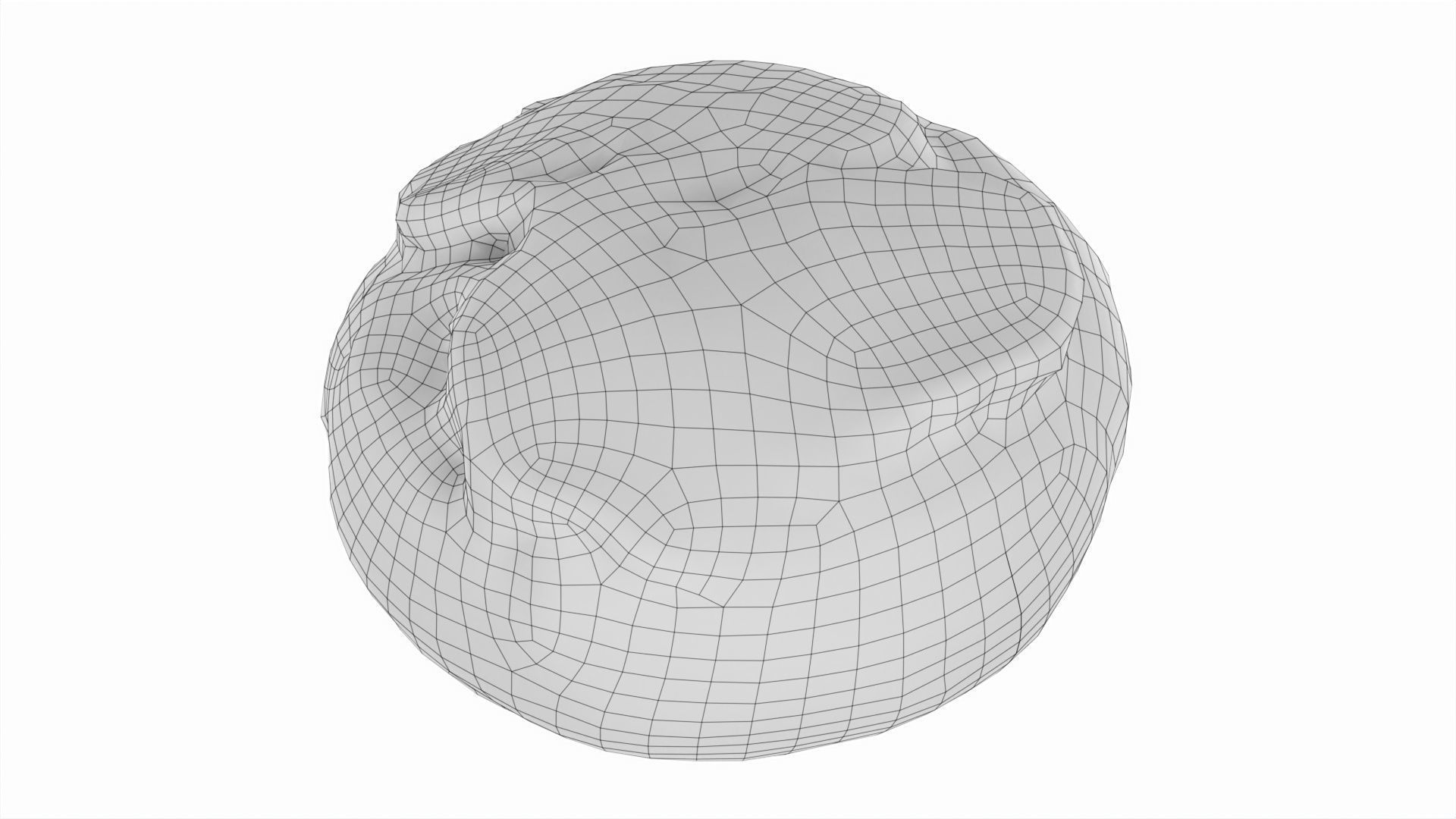 Breakfast bread round Low-poly 3D model_6