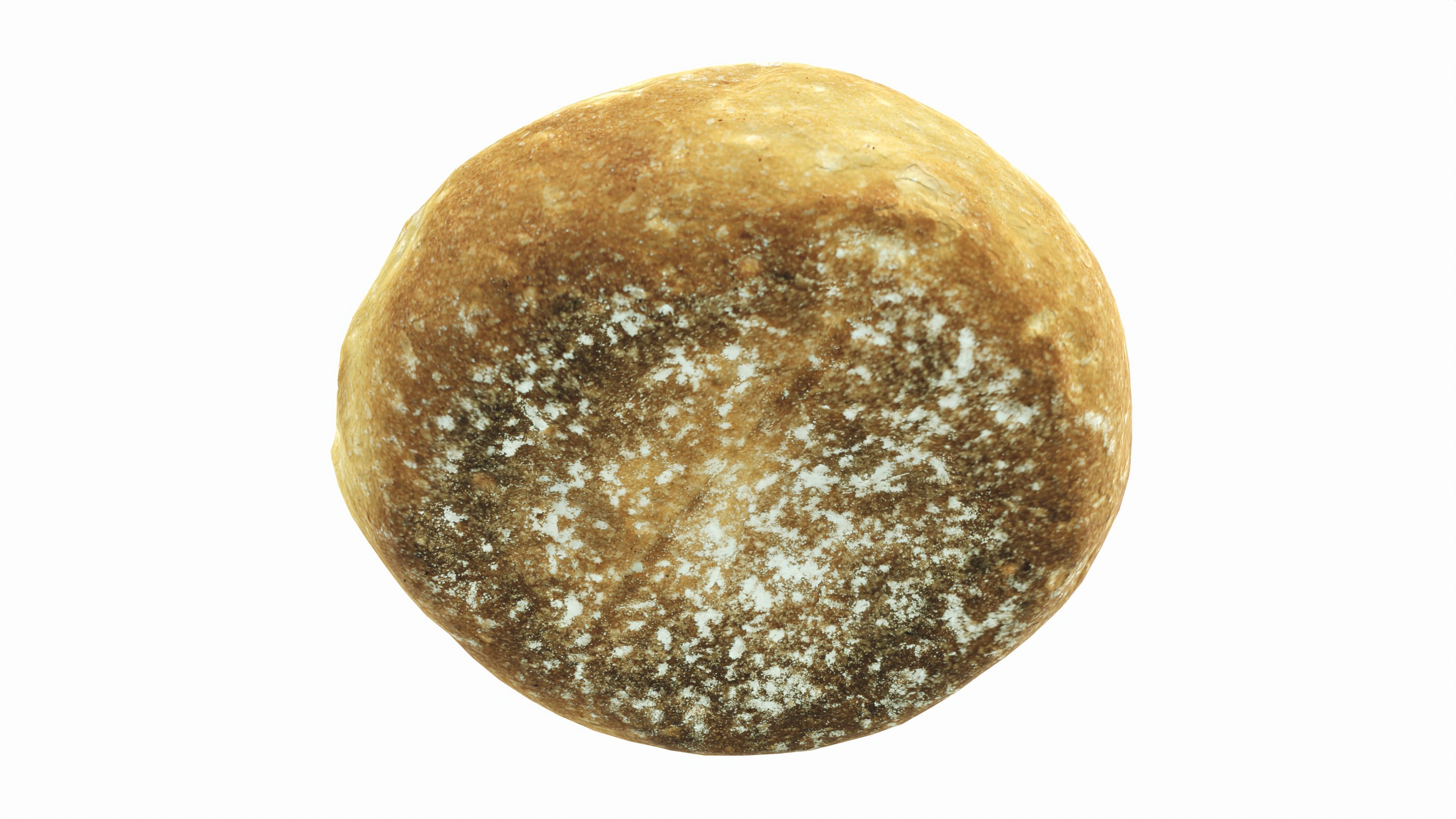 Breakfast bread round Low-poly 3D model_3