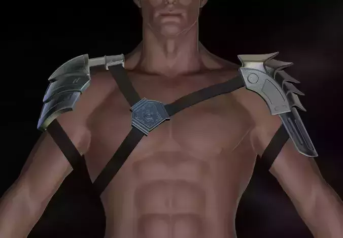 Predator Shoulder Armor  Scale 1-1 File STL-OBJ for 3D Printing