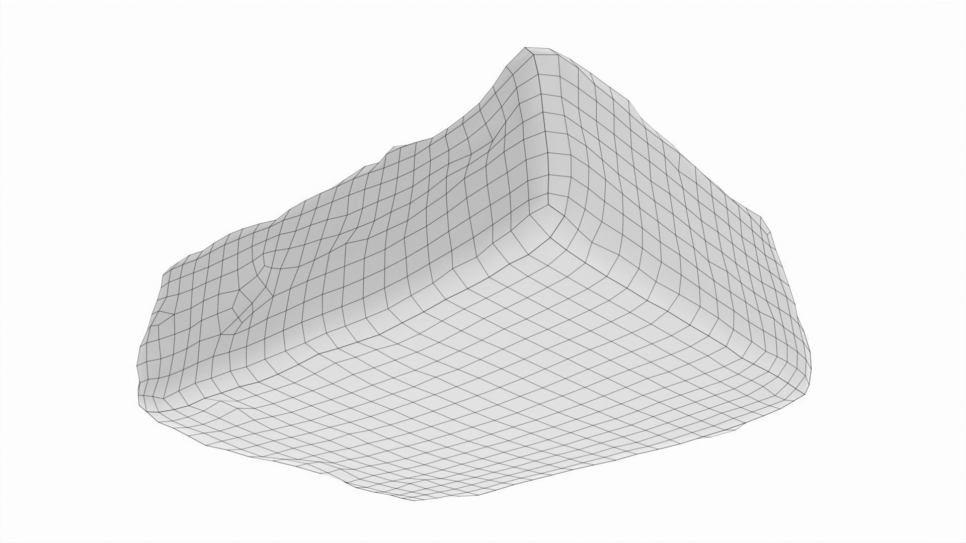 Cheesecake piece Low-poly 3D model_7