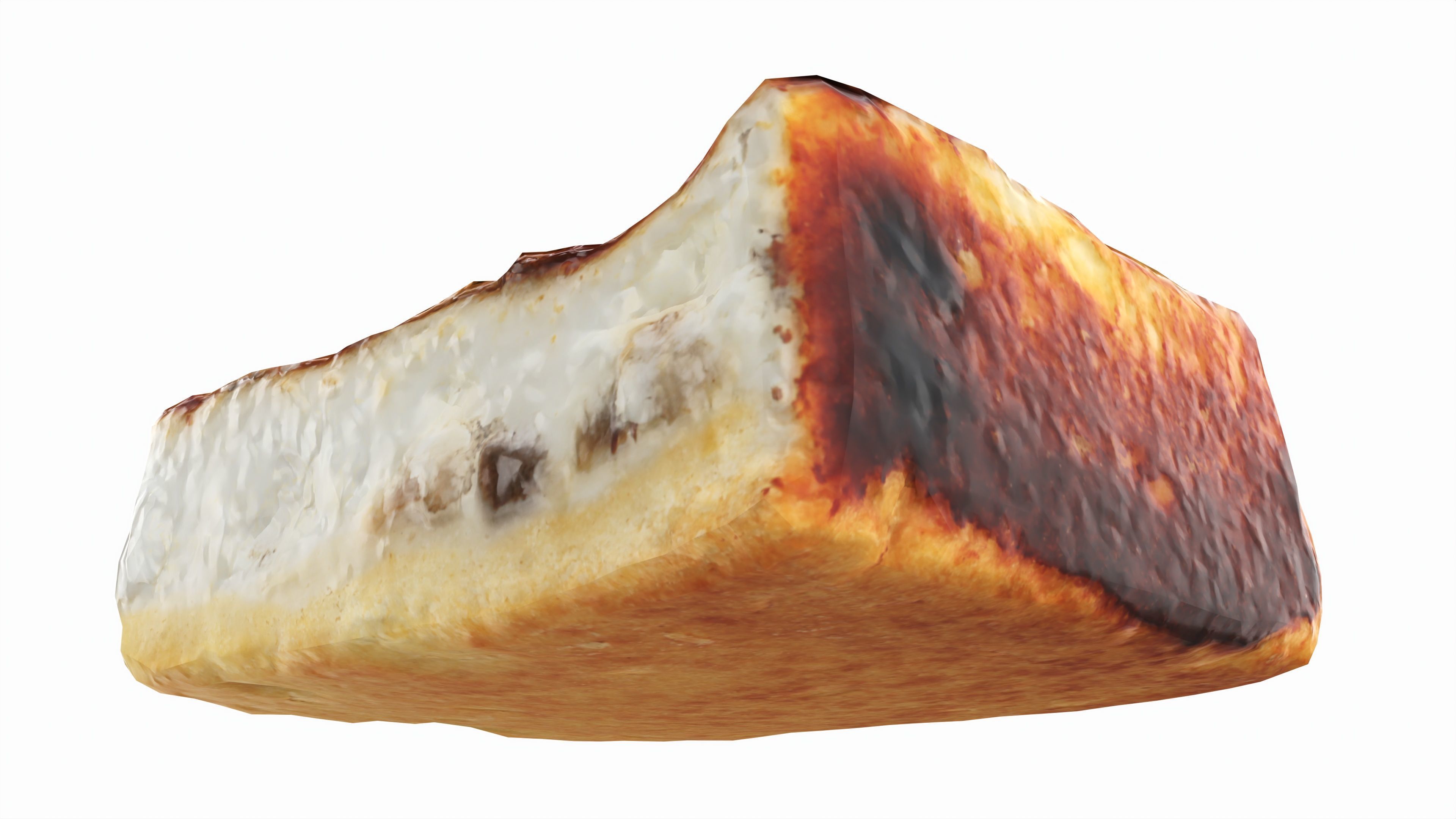 Cheesecake piece Low-poly 3D model_3