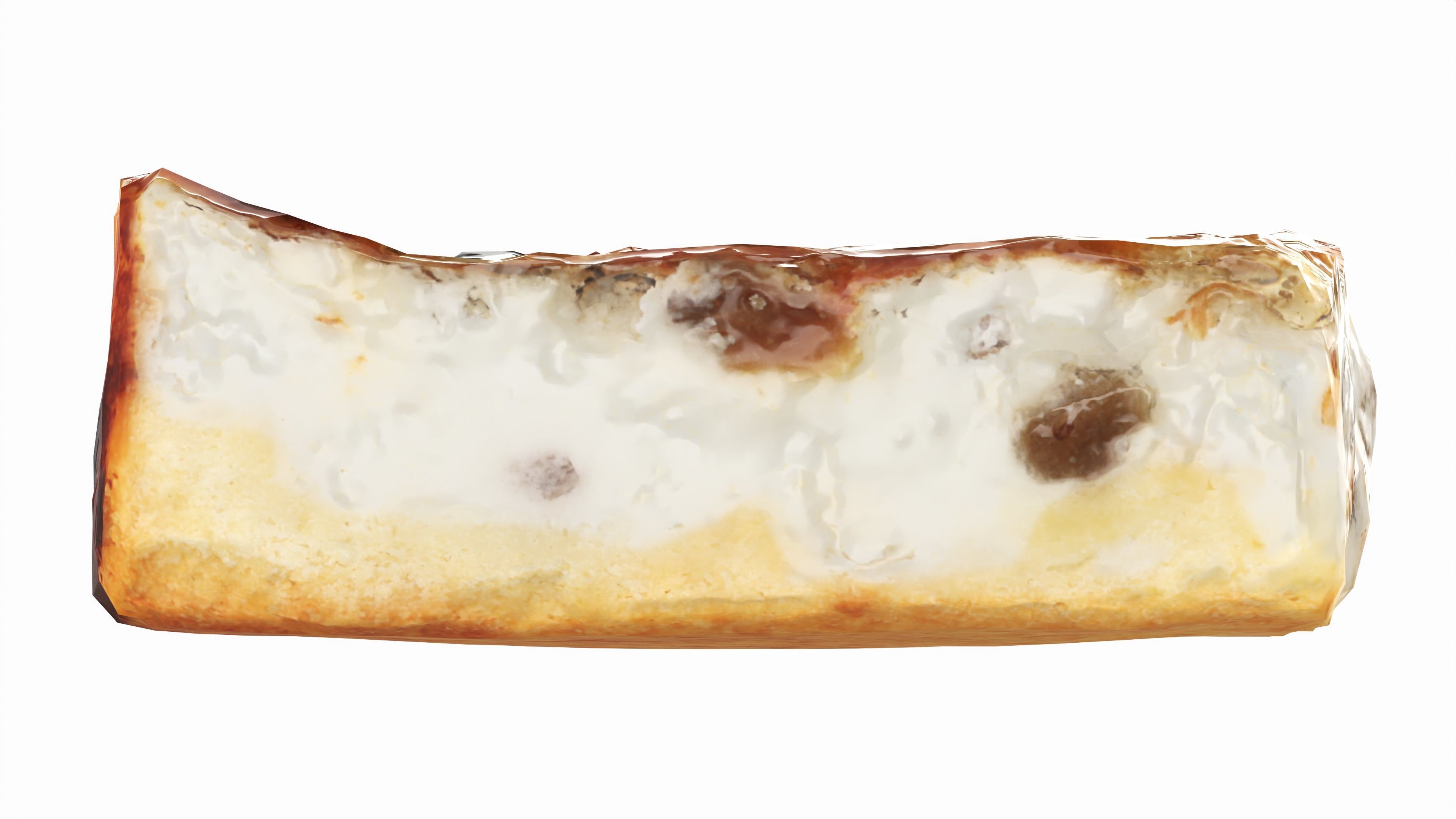 Cheesecake piece Low-poly 3D model_4