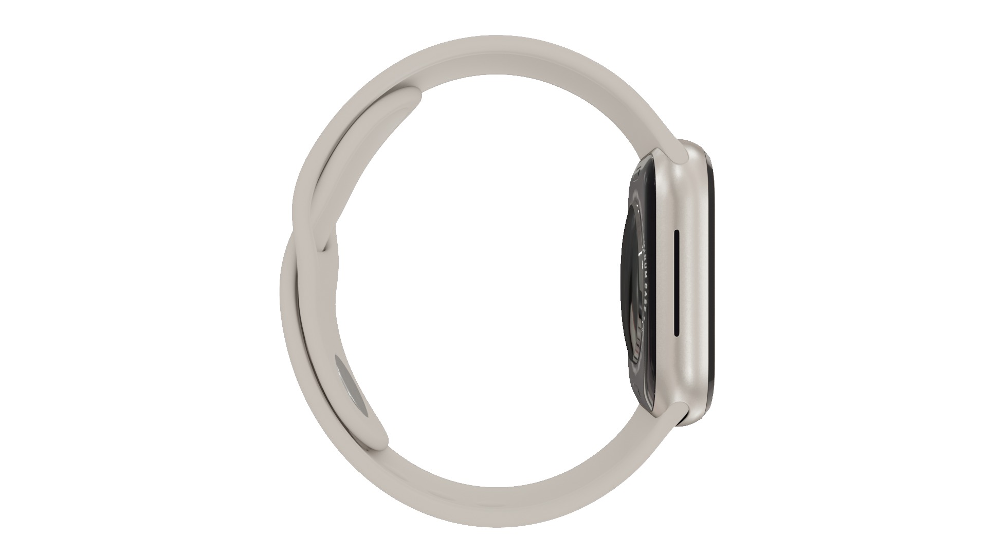 Apple Watch 8 Series - Starlight Aluminium case 3ds Max 3D model_4