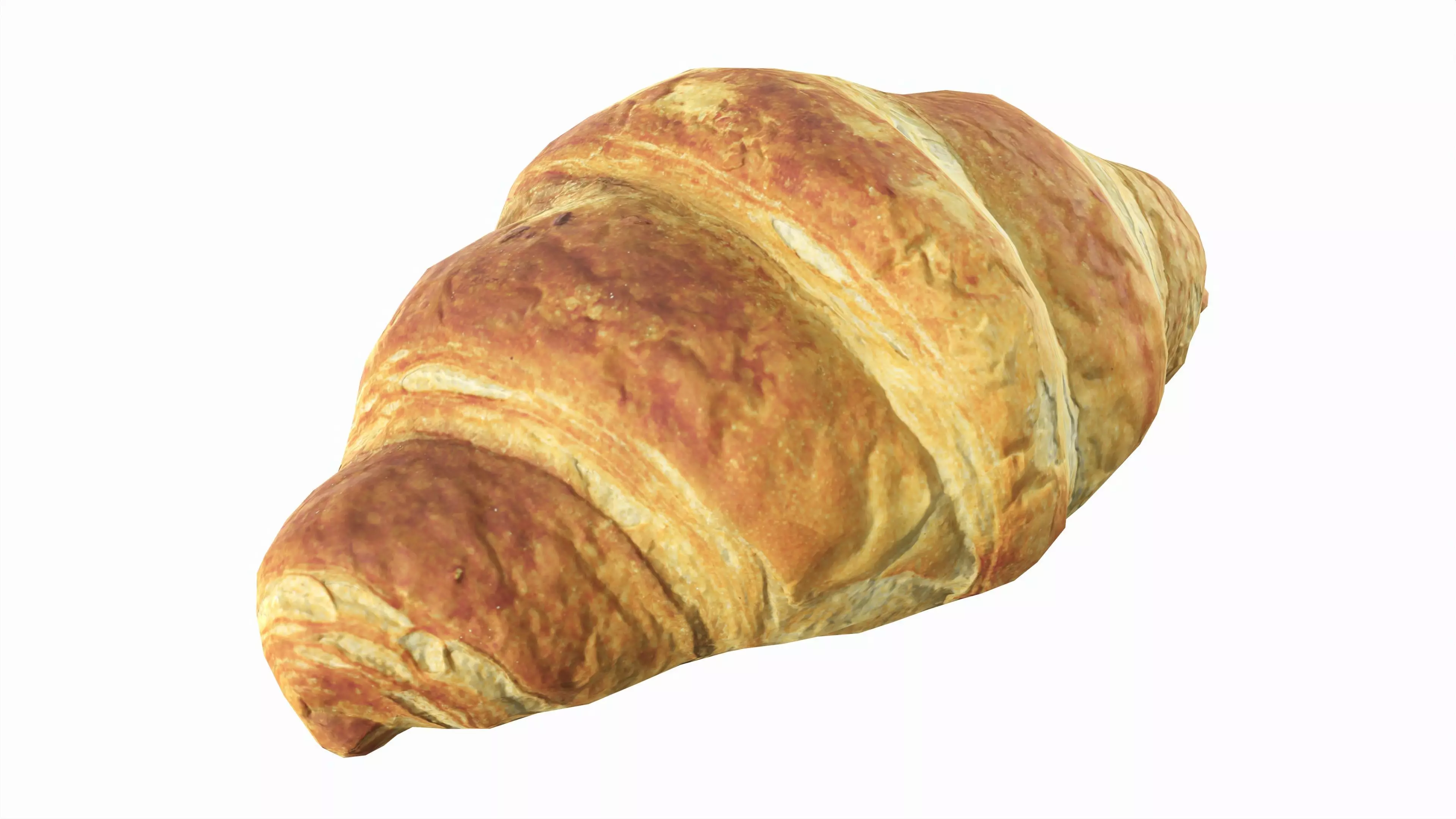 Croissant classic Low-poly 3D model_0