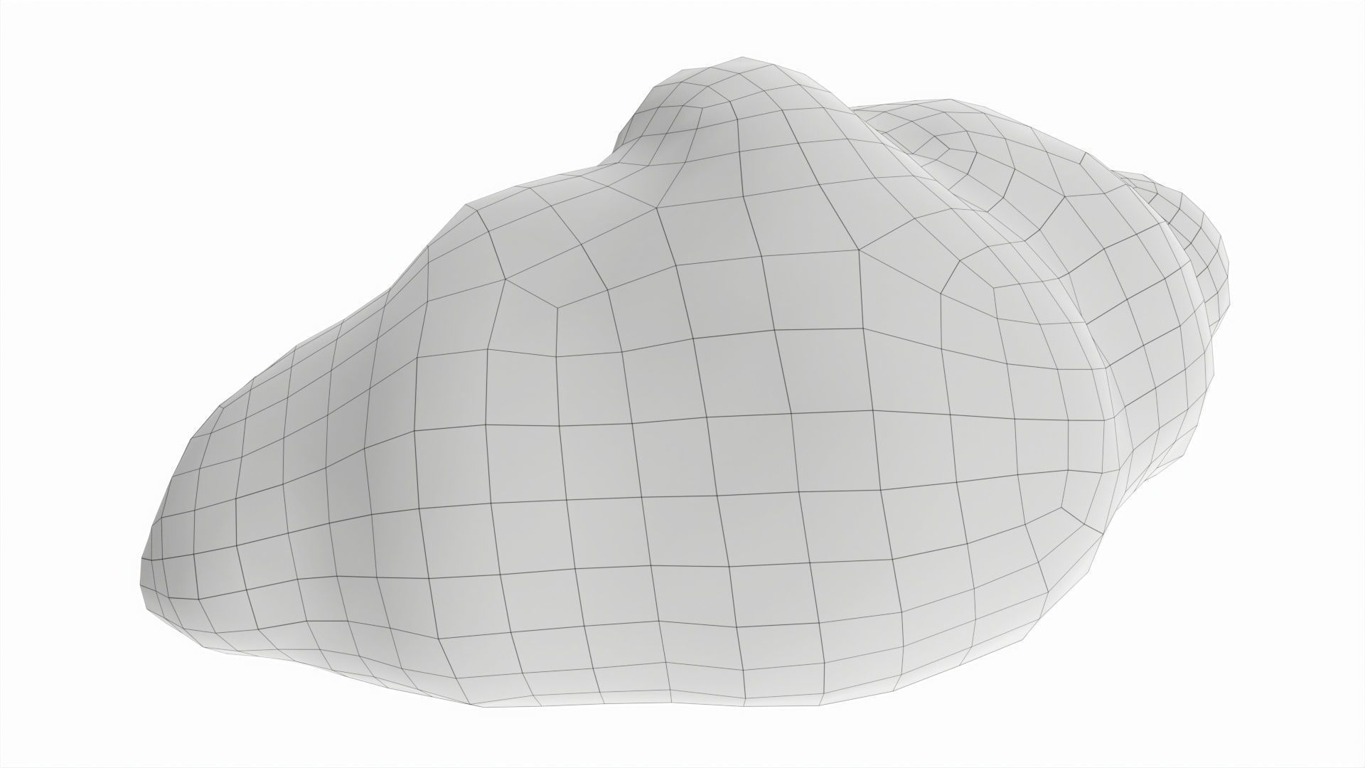 Croissant classic Low-poly 3D model_6