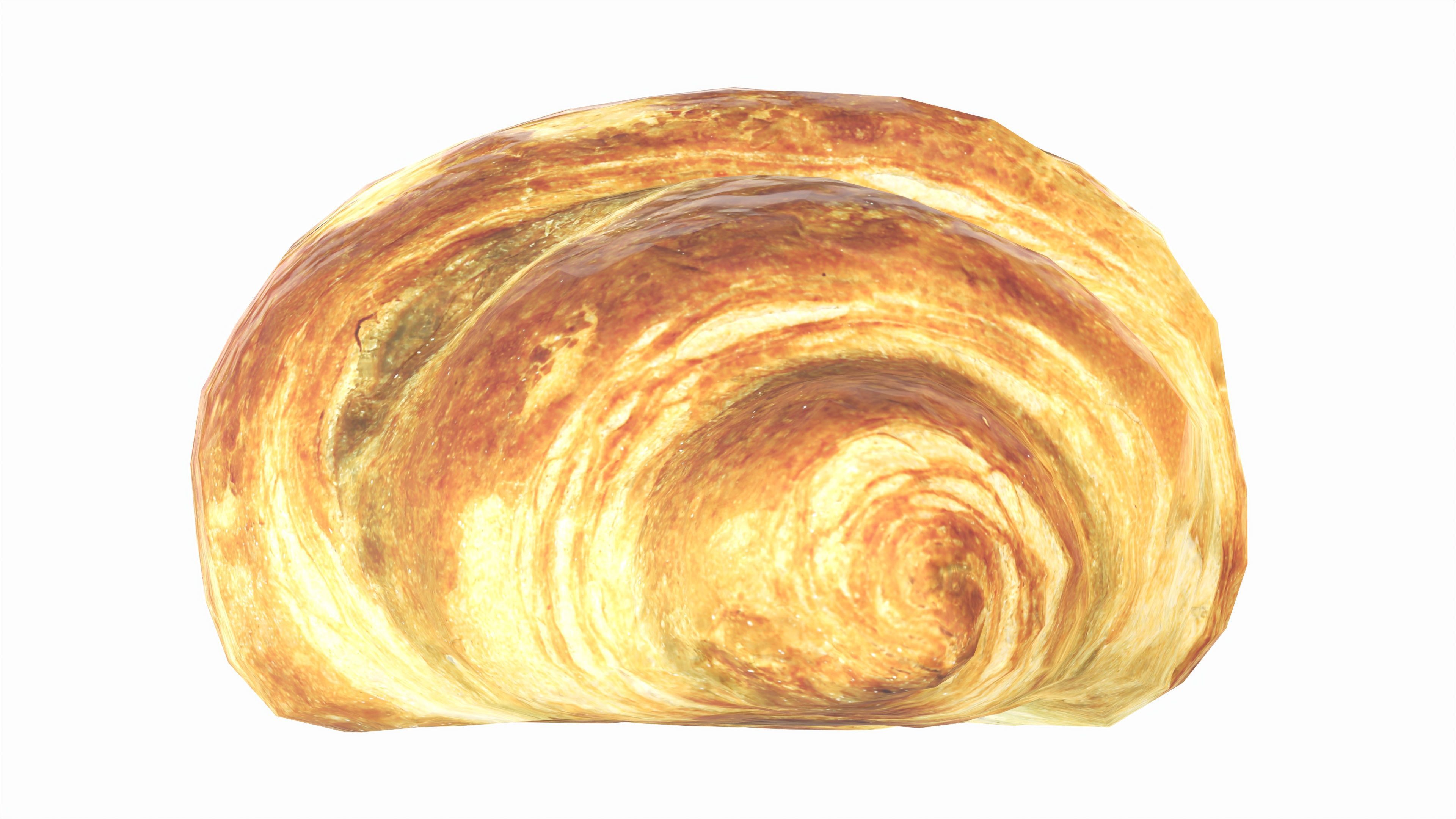 Croissant classic Low-poly 3D model_5