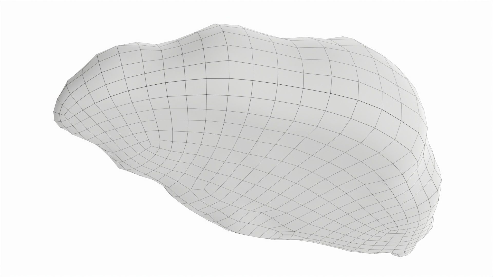 Croissant classic Low-poly 3D model_7