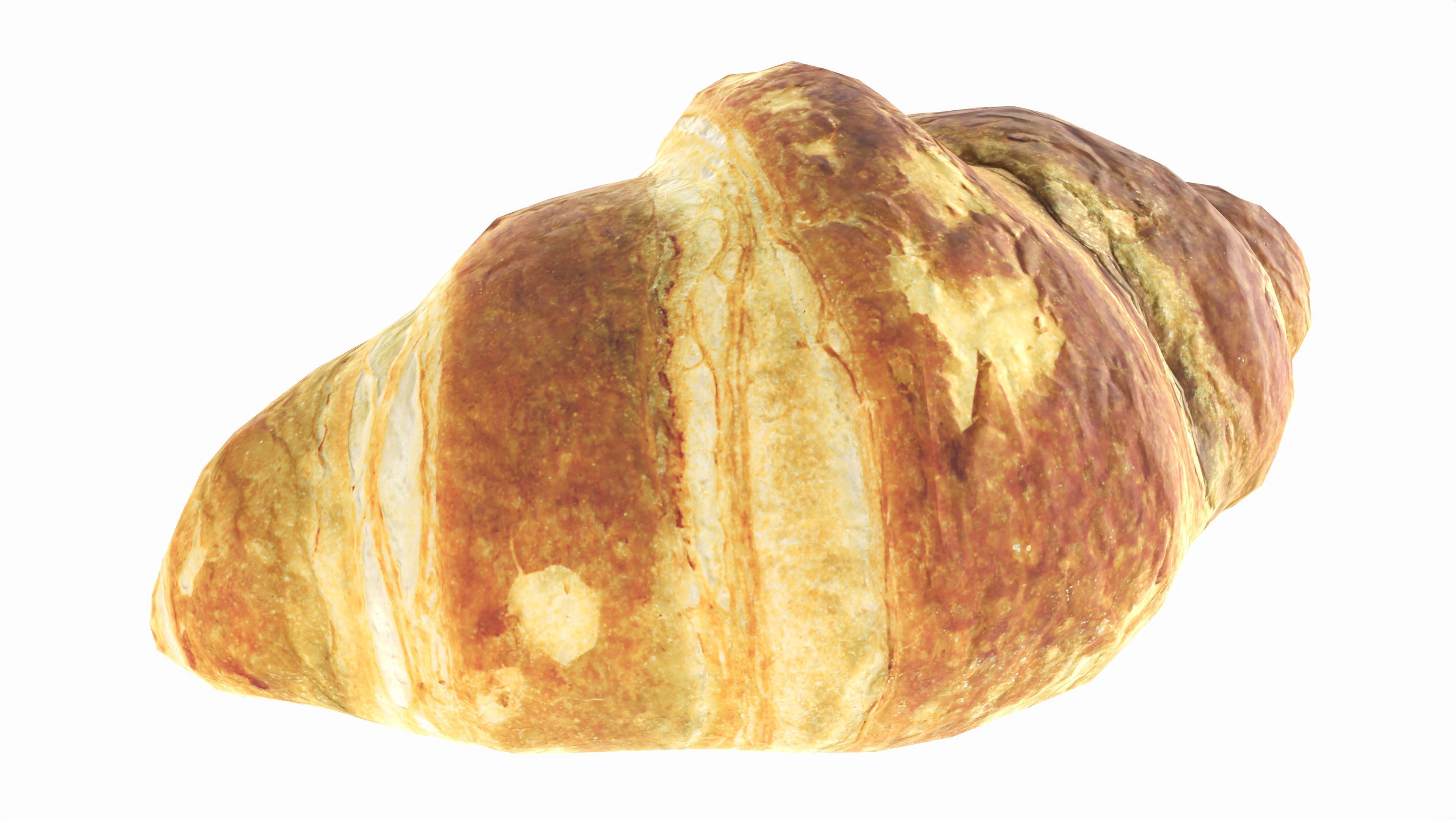 Croissant classic Low-poly 3D model_2