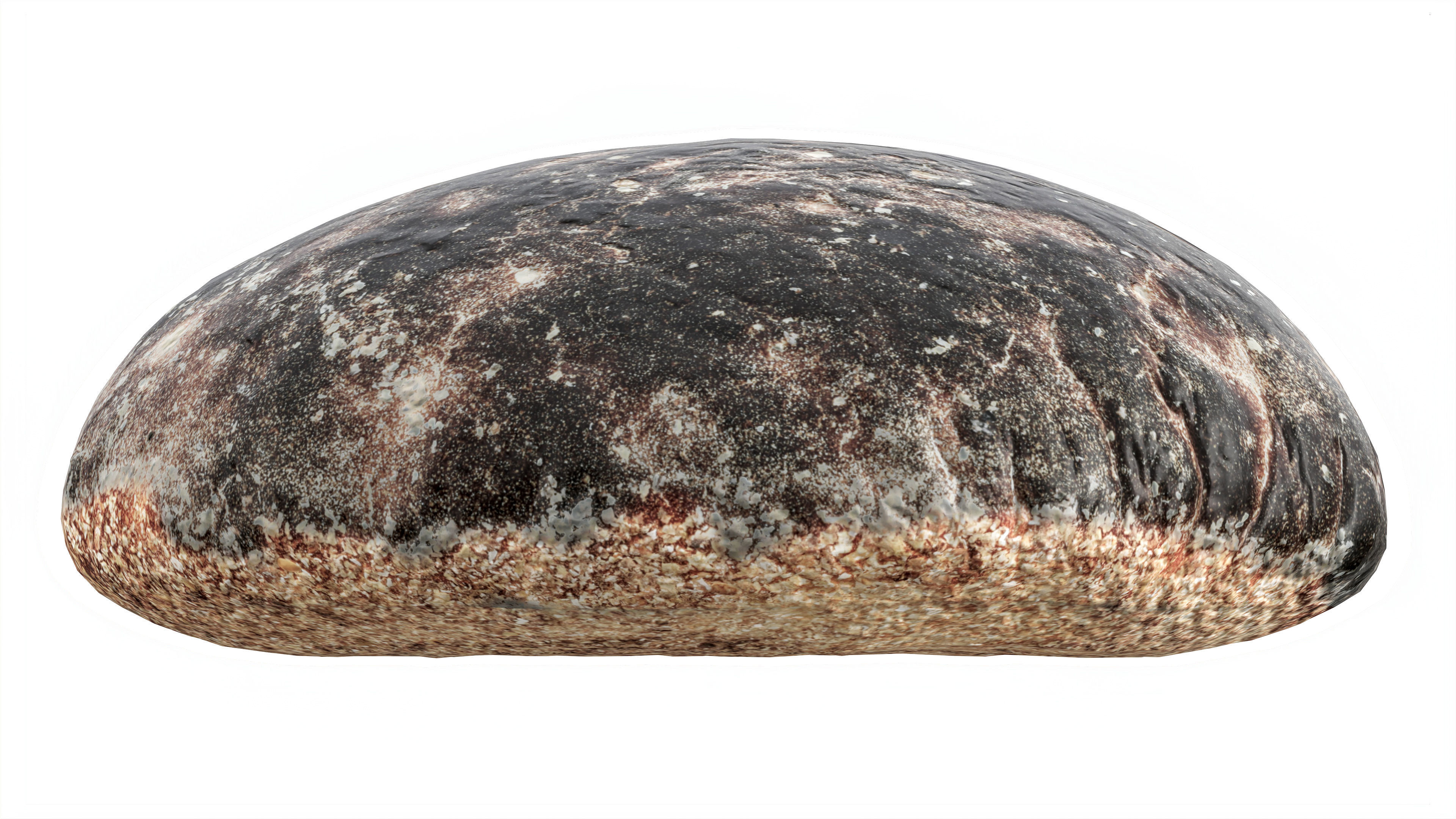 Grey bread 01 Low-poly 3D model_4