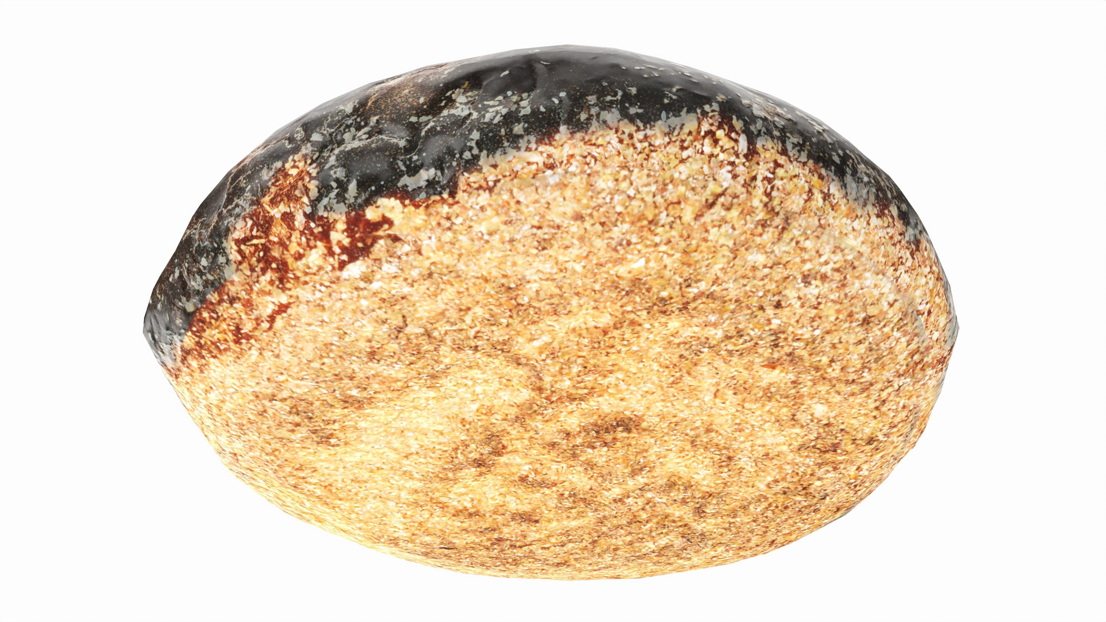 Grey bread 01 Low-poly 3D model_3