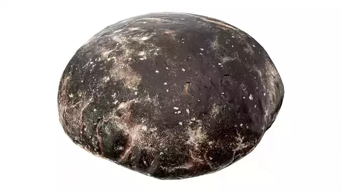 Grey bread 01 Low-poly 3D model