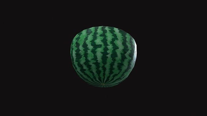 Watermelon Half Low-poly 3D model 3