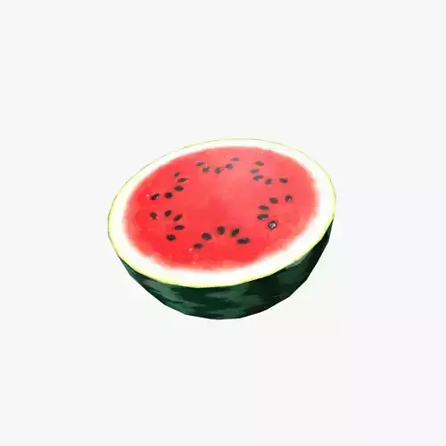 Watermelon Half Low-poly 3D model