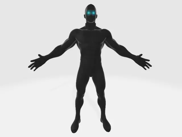 Black super human suit 3D model