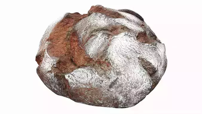 Large bread 01 Low-poly 3D model