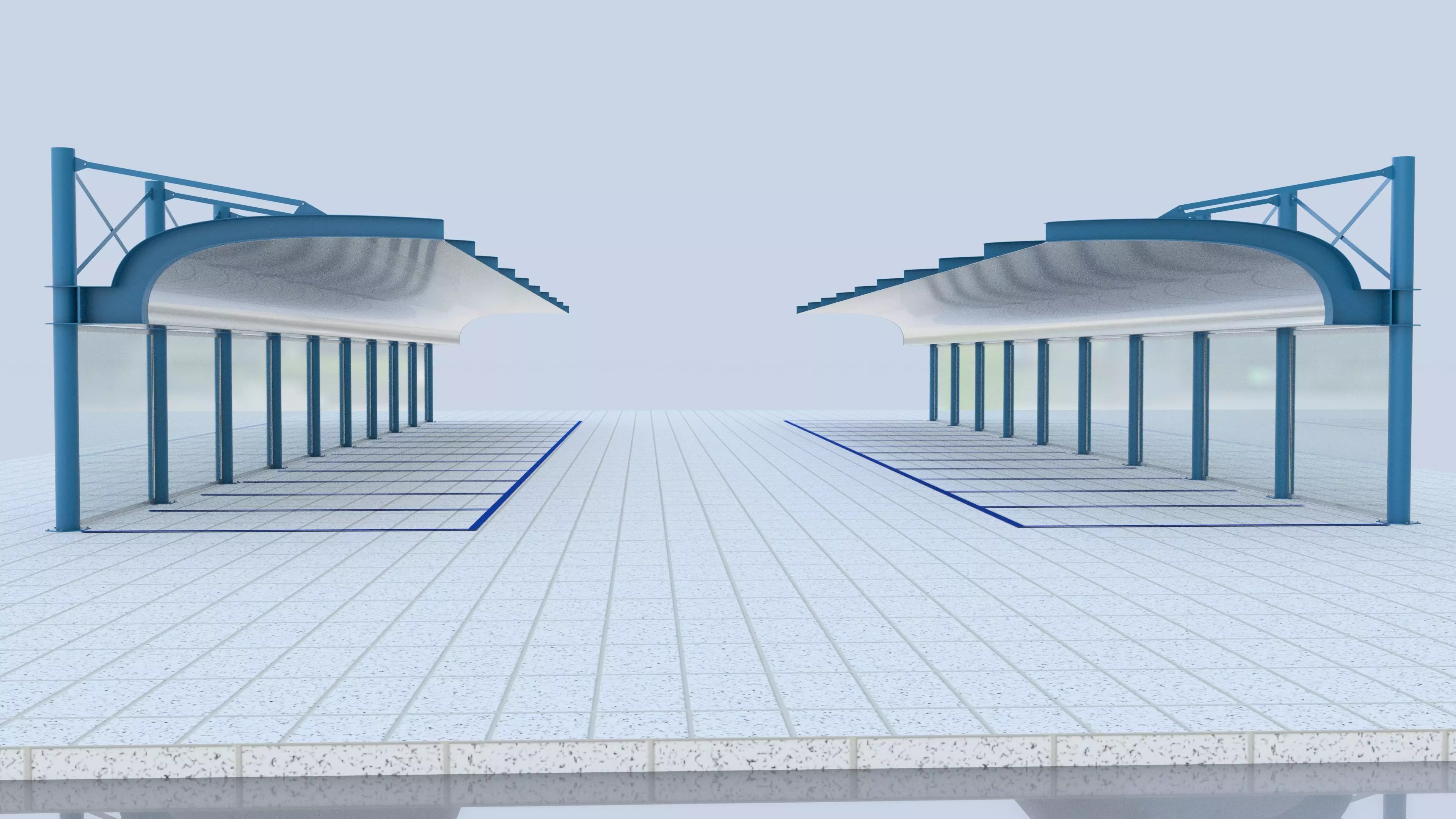 3D Parking Model Free low-poly 3D model_0