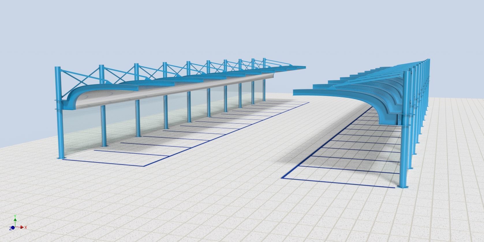 3D Parking Model Free low-poly 3D model_8