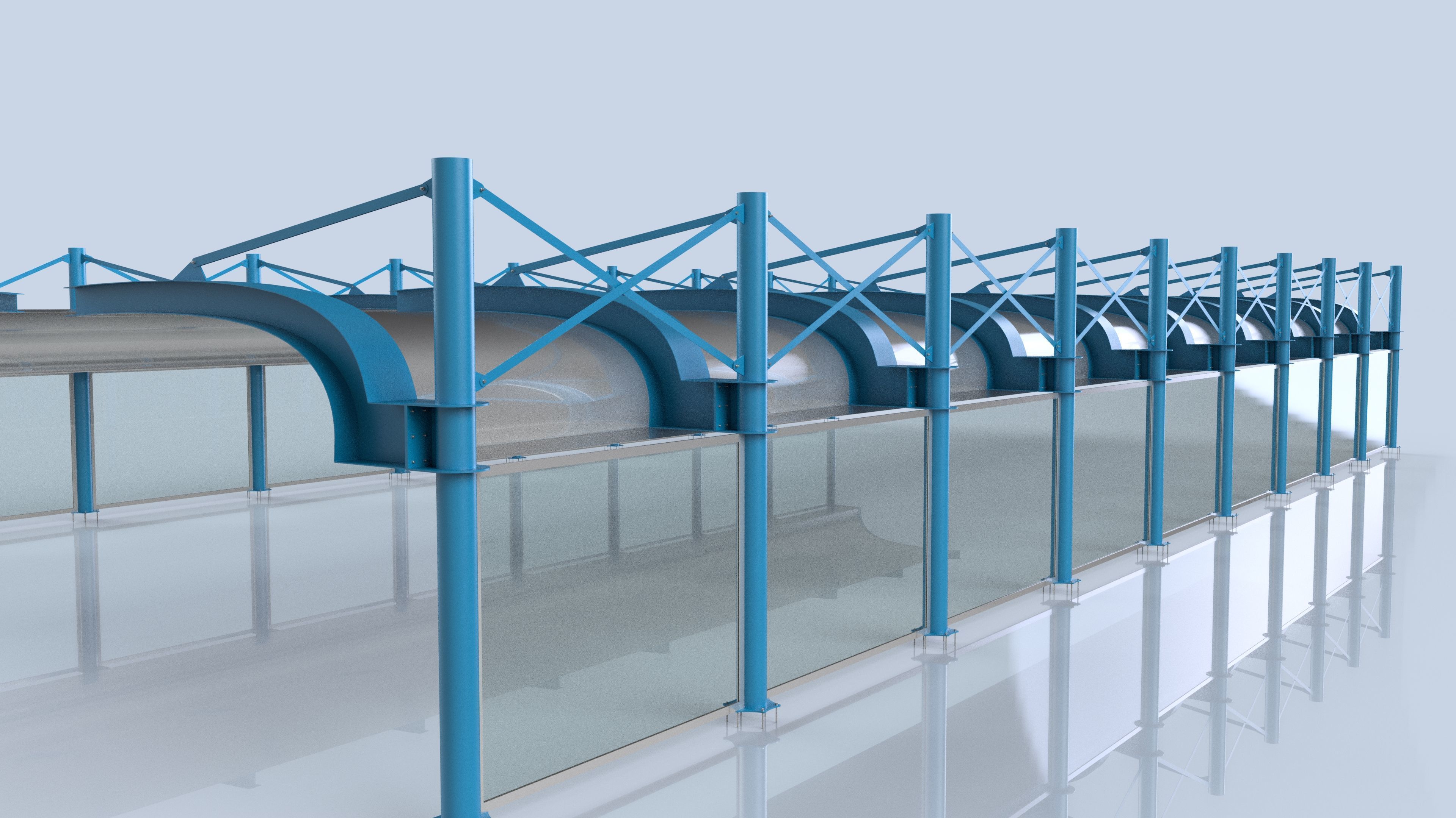 3D Parking Model Free low-poly 3D model_6