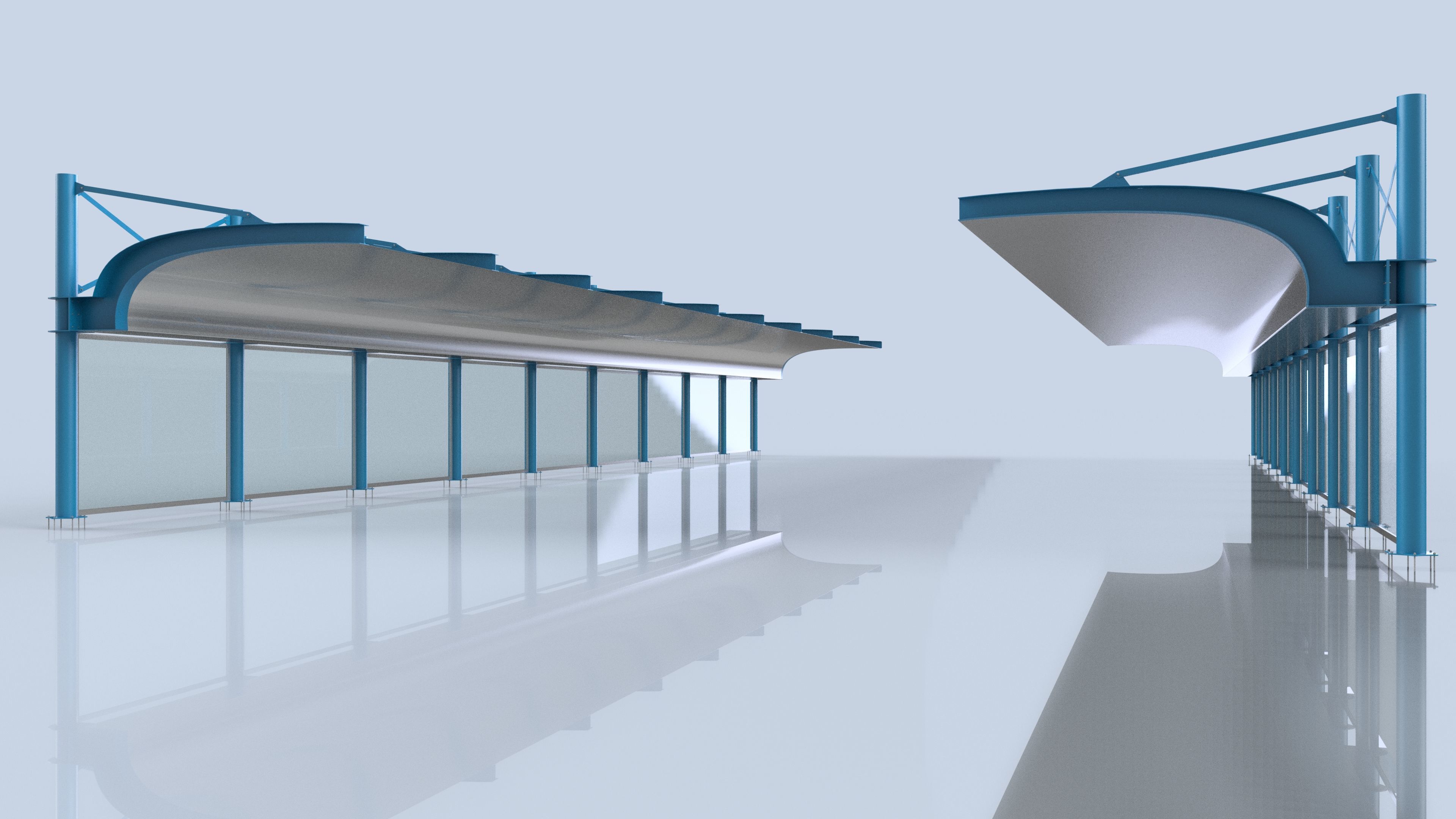 3D Parking Model Free low-poly 3D model_4