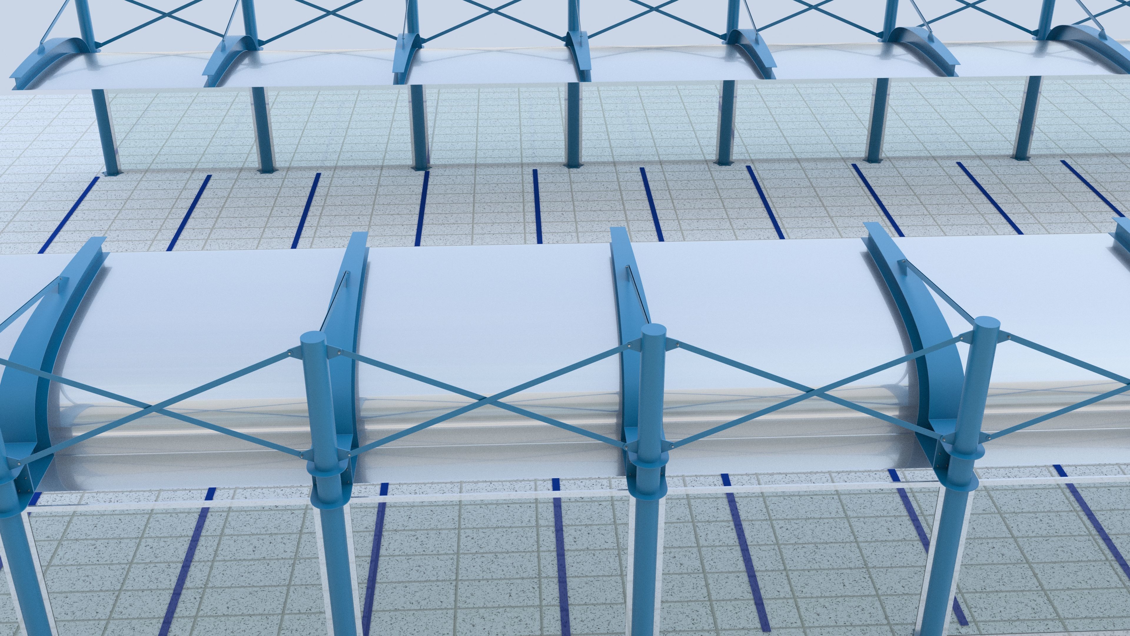 3D Parking Model Free low-poly 3D model_10