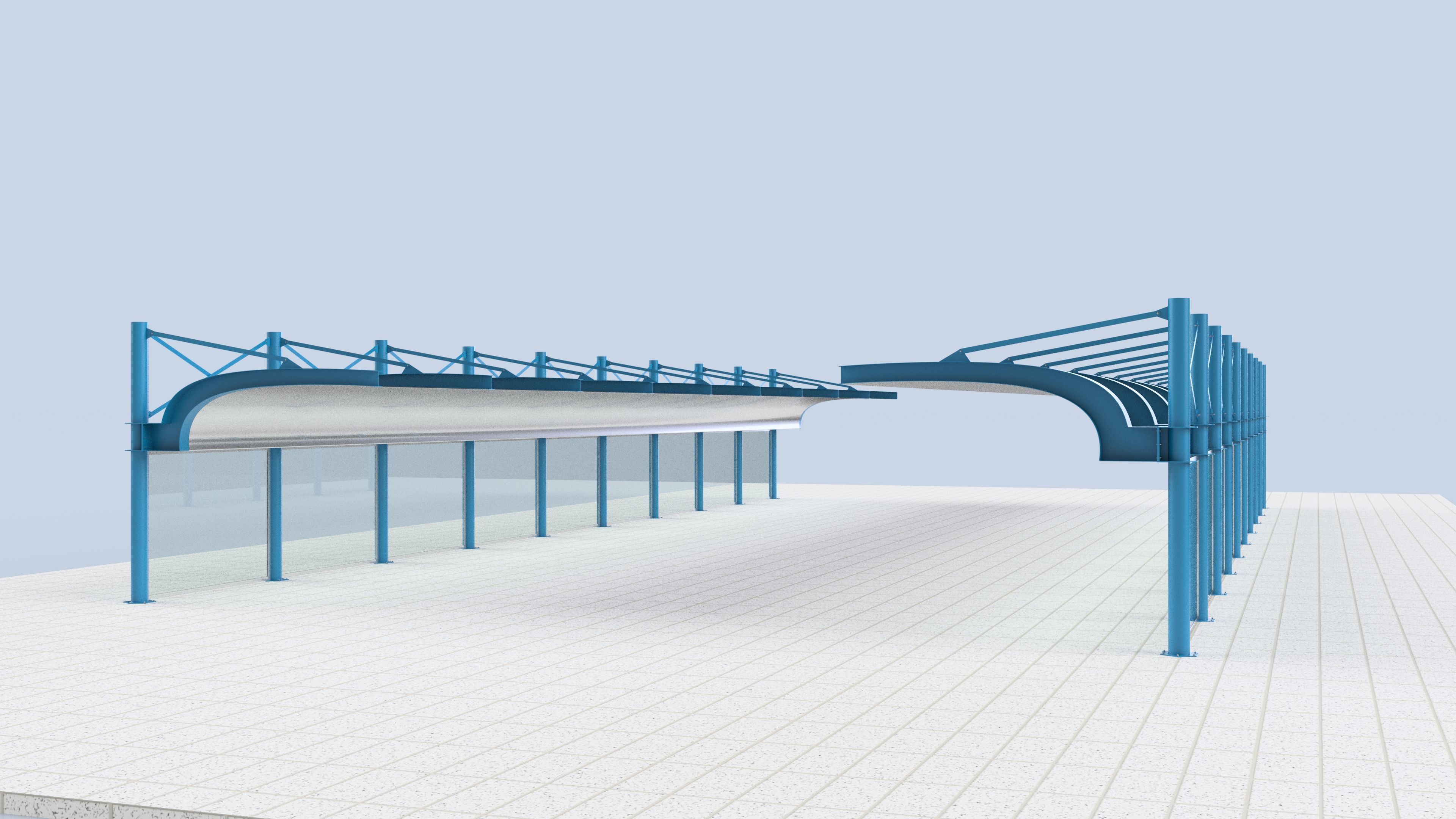 3D Parking Model Free low-poly 3D model_7