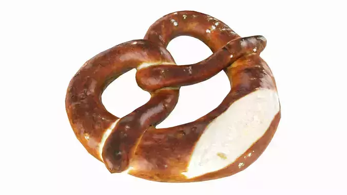 Pretzel Low-poly 3D model