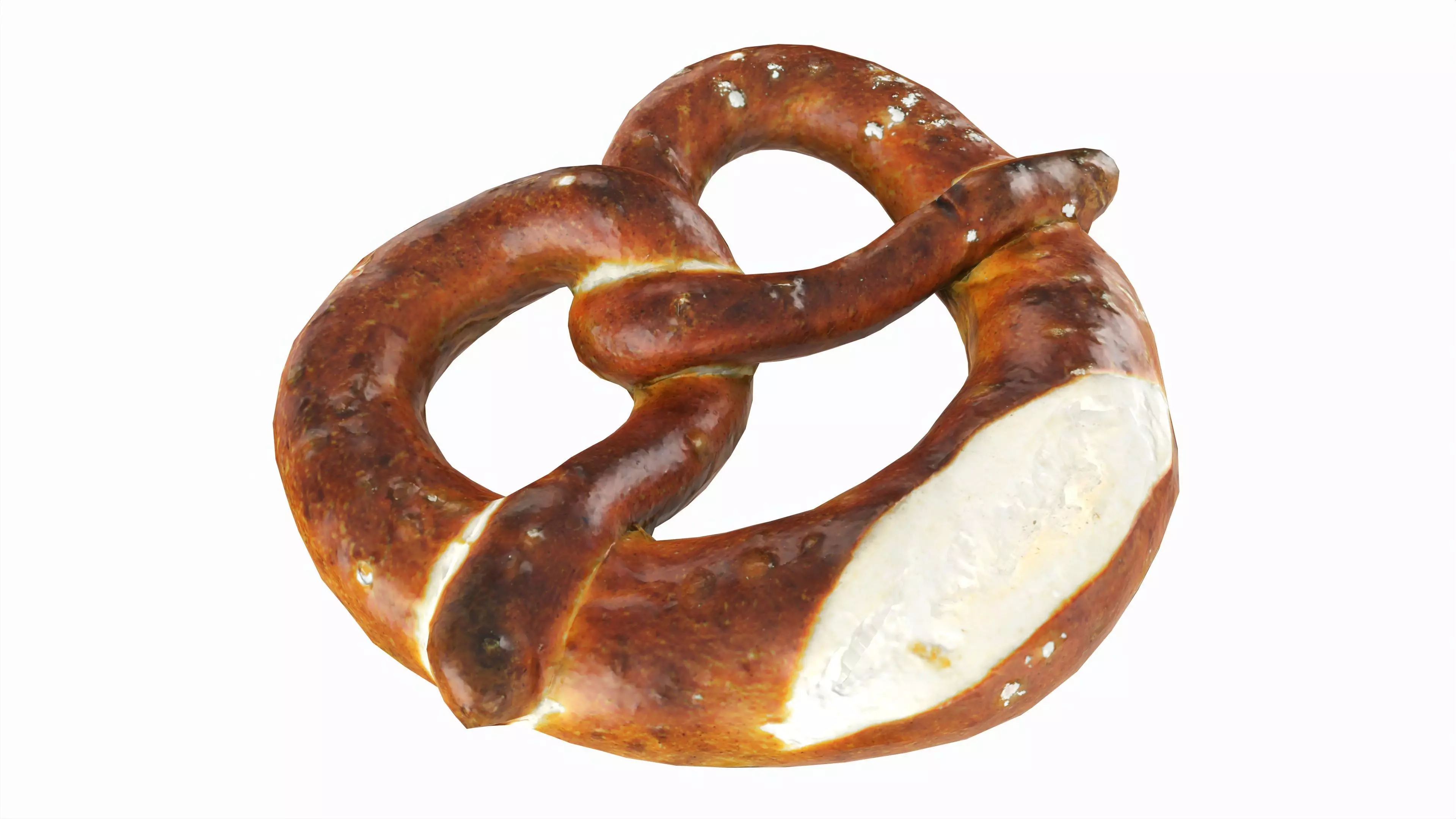 Pretzel Low-poly 3D model