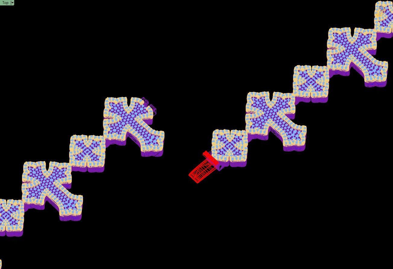 Custom Chrome Hearts Cross Infinity Cross Diamond Link Bracelet  3D print model_13