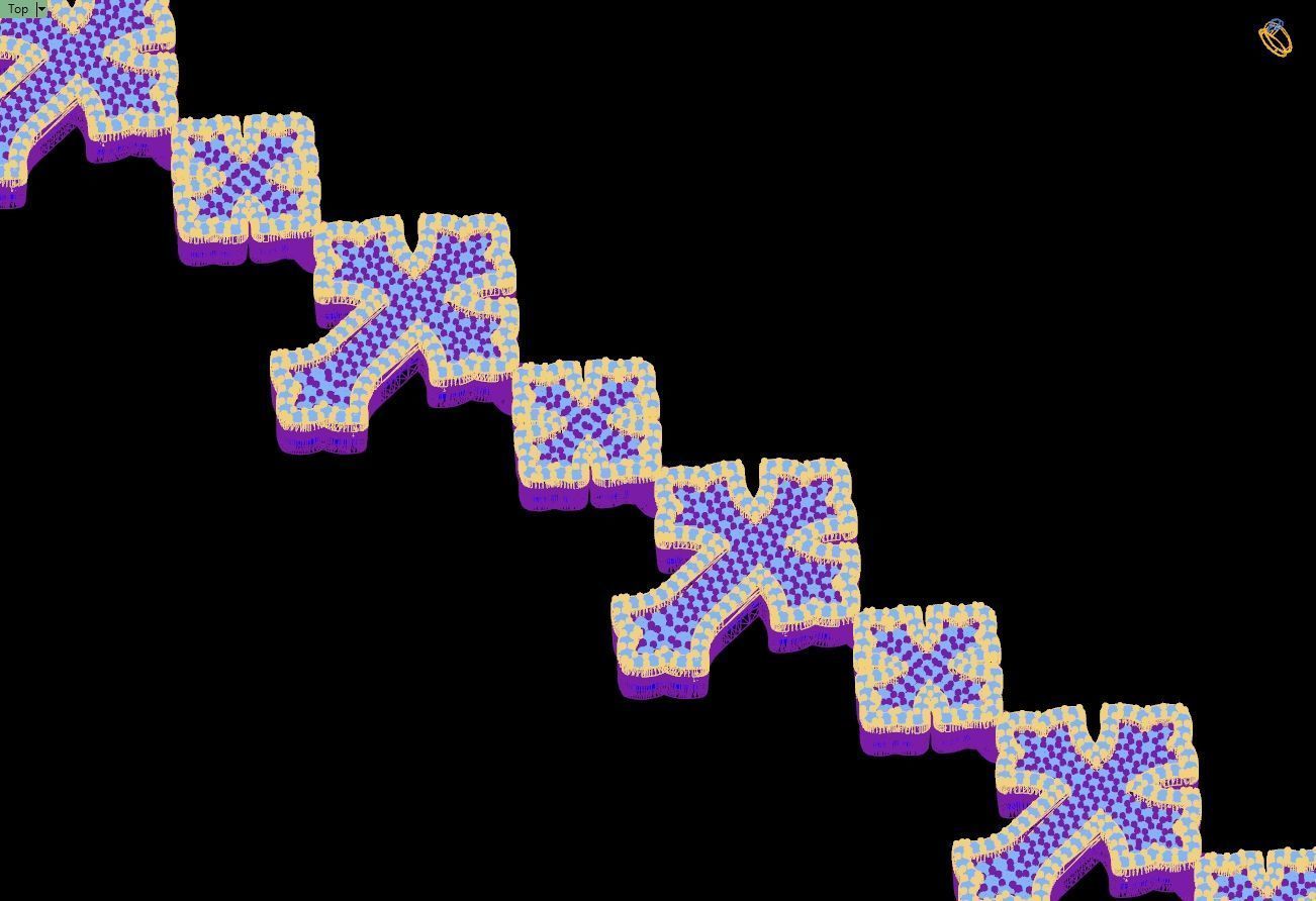 Custom Chrome Hearts Cross Infinity Cross Diamond Link Bracelet  3D print model_15