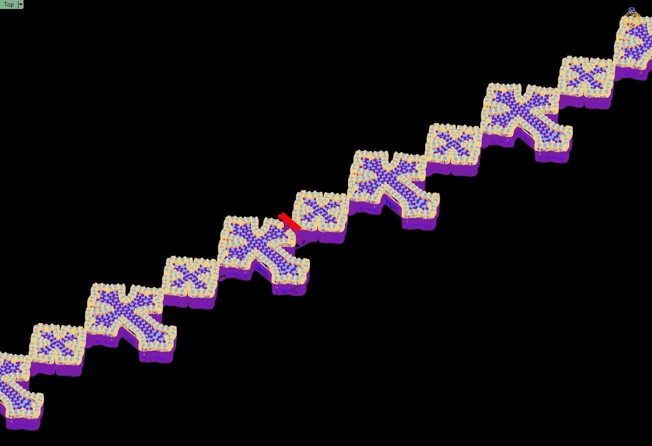 Custom Chrome Hearts Cross Infinity Cross Diamond Link Bracelet  3D print model_14