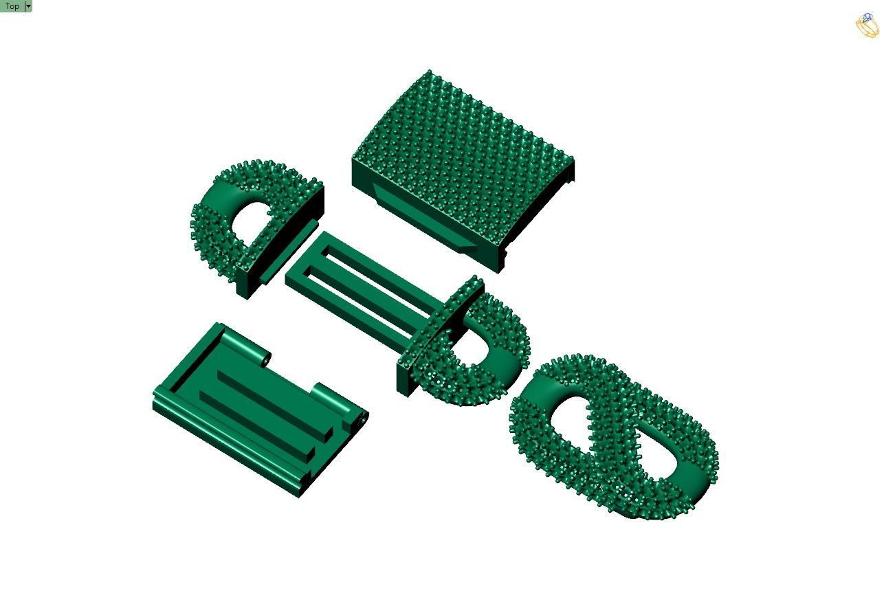 Custom Hermes Link Diamond Chain - Hermes Diamond Bracelet Link 3D print model_17