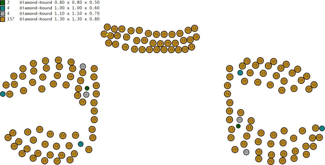 Custom Hermes Link Diamond Chain - Hermes Diamond Bracelet Link 3D print model_22