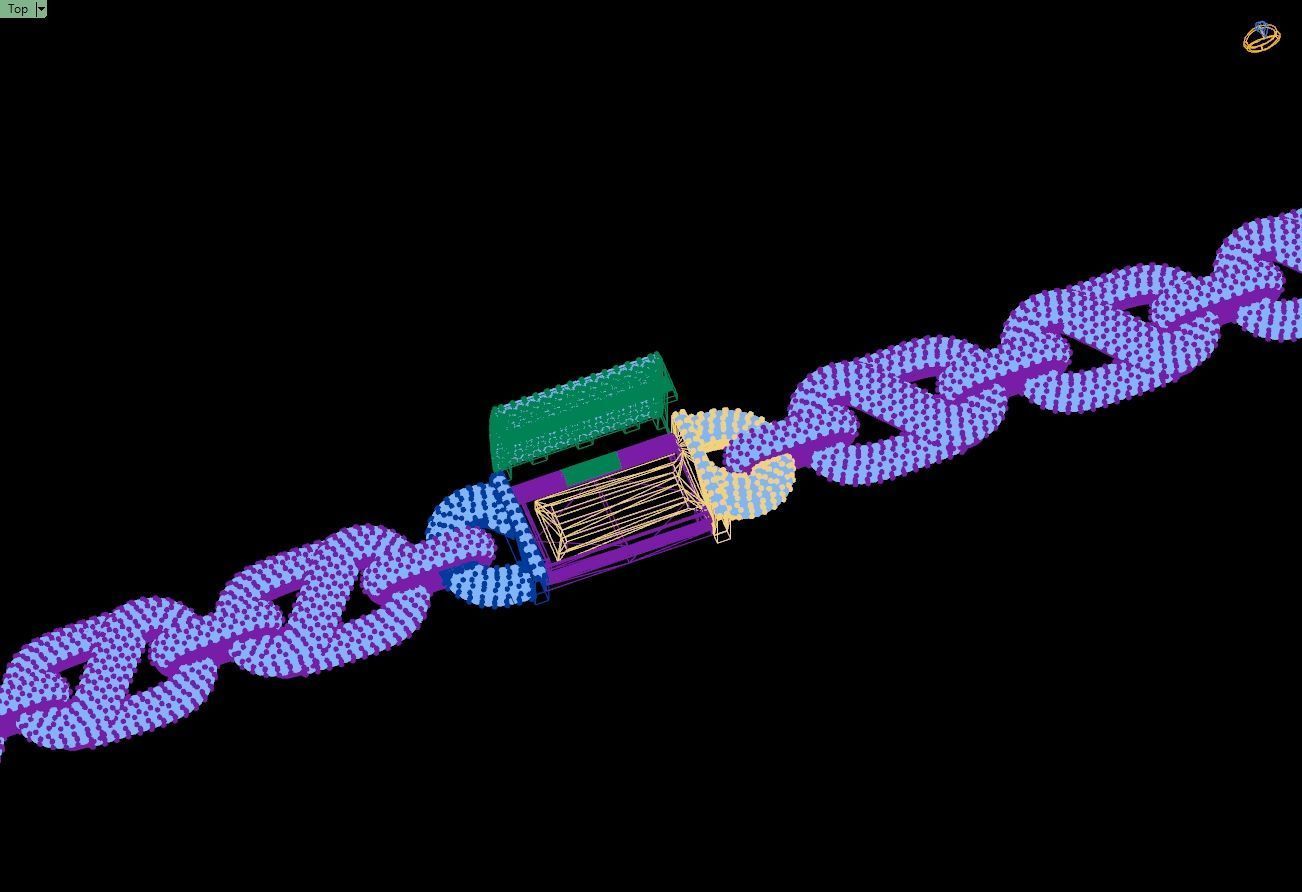 Custom Hermes Link Diamond Chain - Hermes Diamond Bracelet Link 3D print model_14
